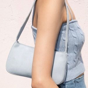 Brandy Melville light blue suede purse